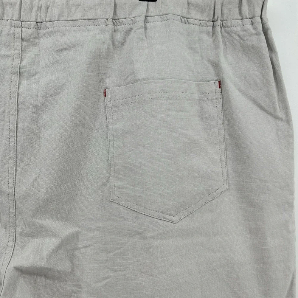 Sailwind Linen Blend Shorts Mens 2XL Tan Drawstring Beach Coastal Chino NWT